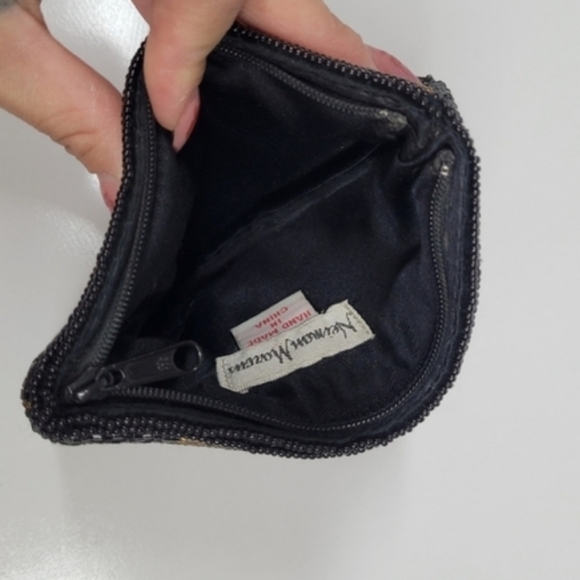 Vintage Neiman Marcus Petite Beaded Evening Clutch Coin Purse Animal Print Small - Picture 9 of 11